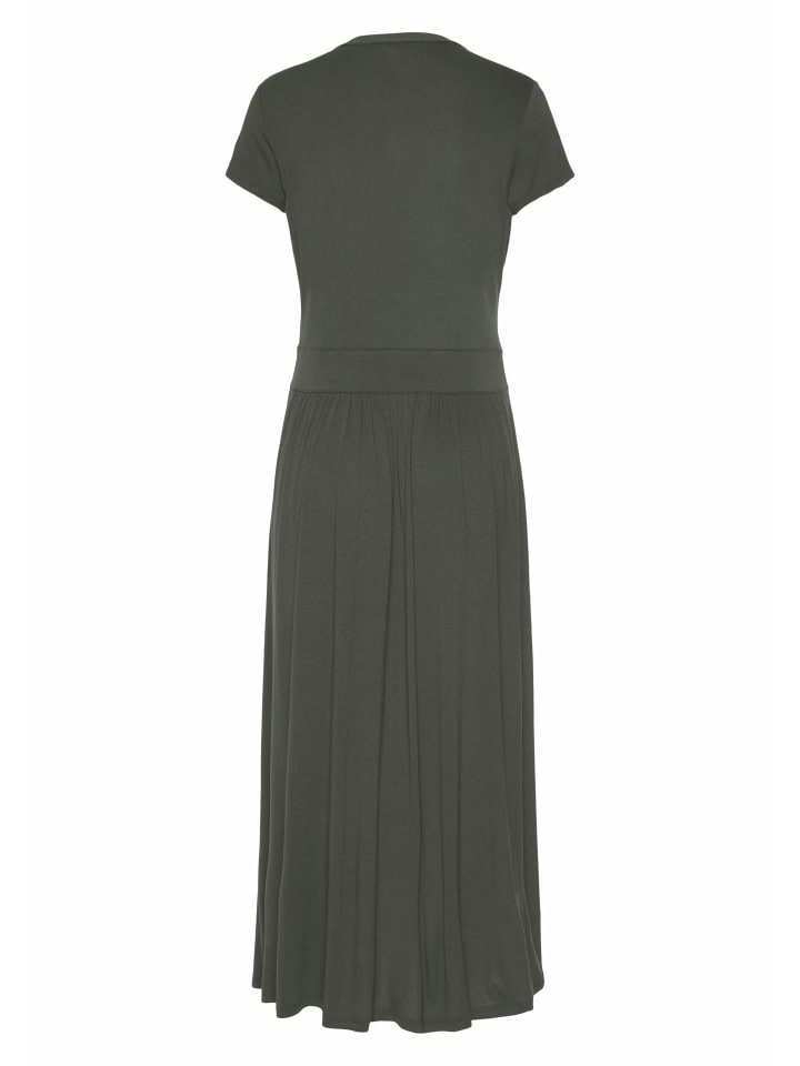 LASCANA Midikleid in dunkelgrün günstig kaufen