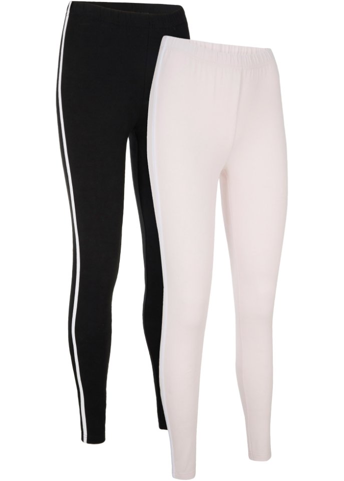 Sport-Leggings aus Bio-Baumwolle, knöchelfrei (2er Pack)
