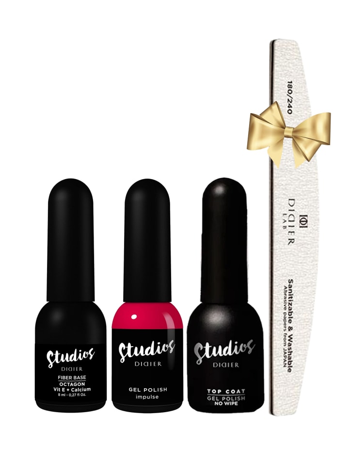 Didier Lab Nagelpflege-Set Maniküre 3-Schritte Set   Geschenk in Red -Impulse günstig kaufen onesize