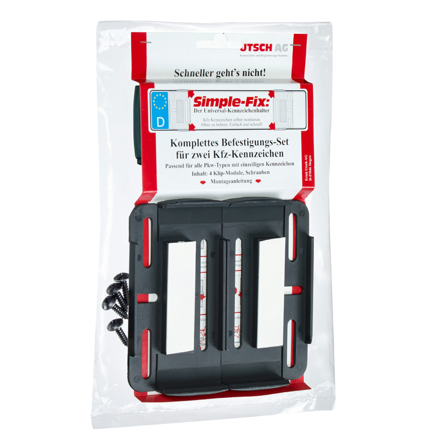 ALUTEC Kennzeichenhalter "Simple Fix", 2 Stück  - ATU