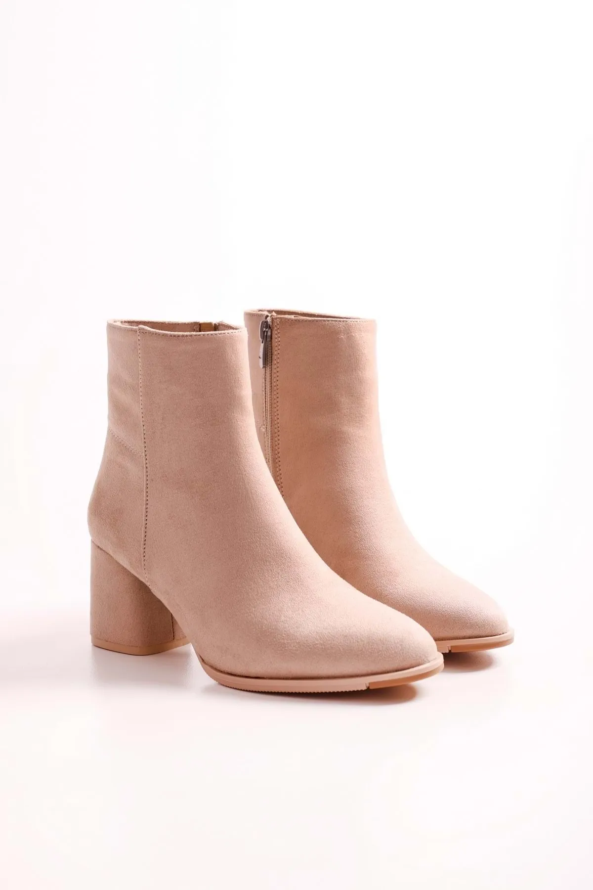 Shoeberry  Haylee Beige Wildleder-Stiefel für Damen Beige Wildleder