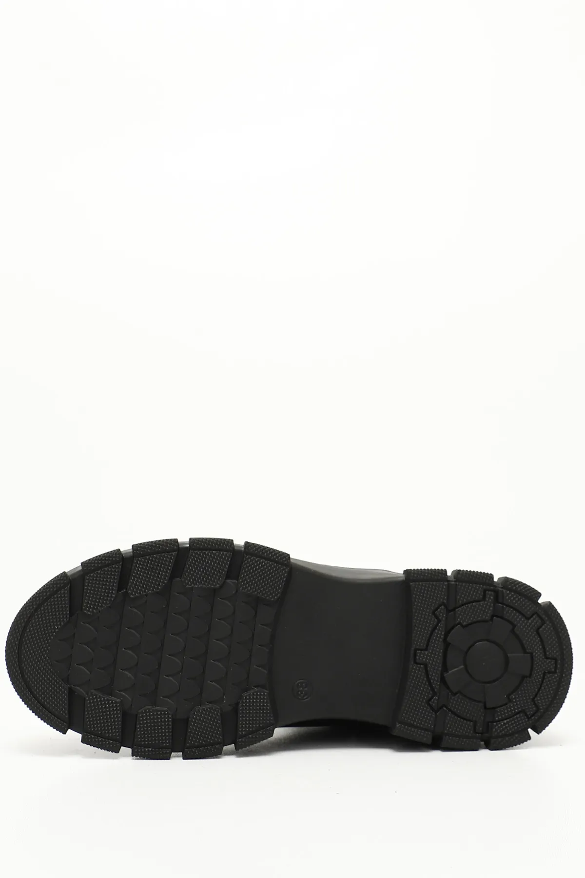 GÖNDERİ(R)  Schwarze Floater-Damen-Damen-Chelsea-Stiefel aus echtem Leder mit runder Zehenpartie 52411