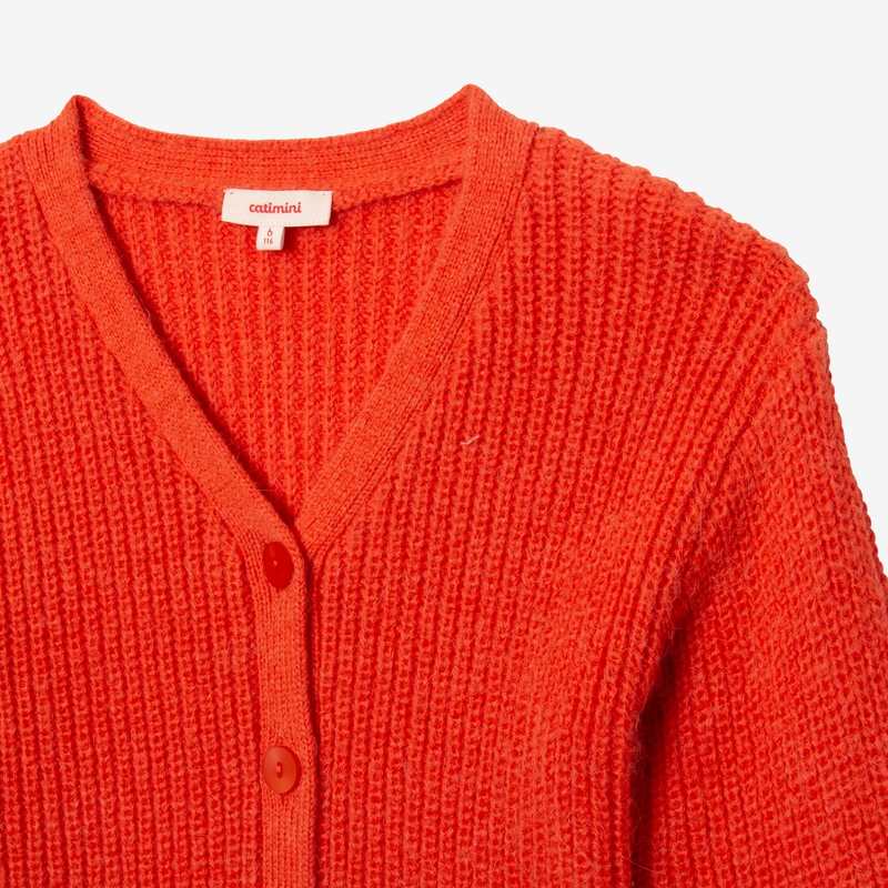 Cardigan fille tricot rouge Catimini