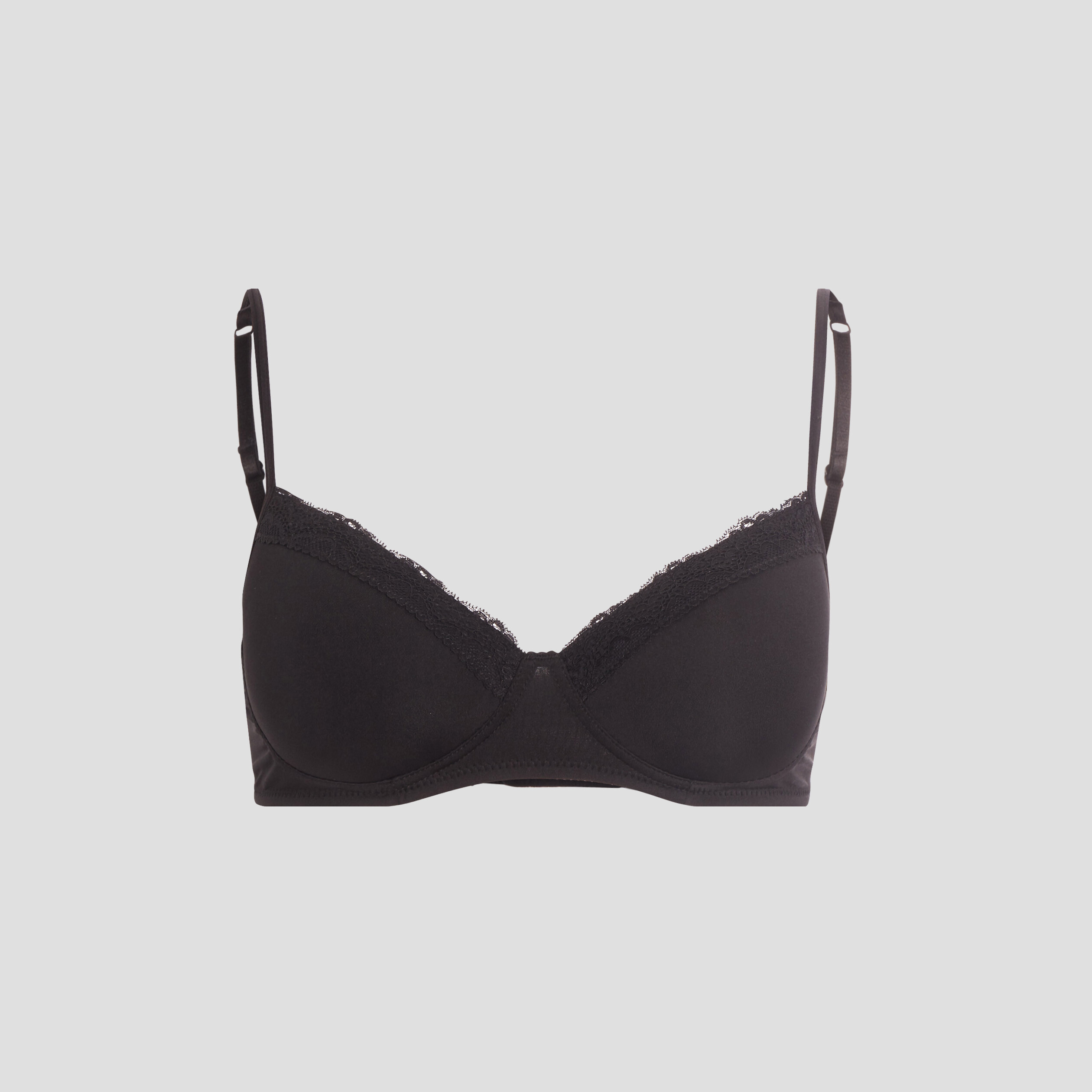 Soutien-gorge corbeille micro dentelle noir femme | La Halle