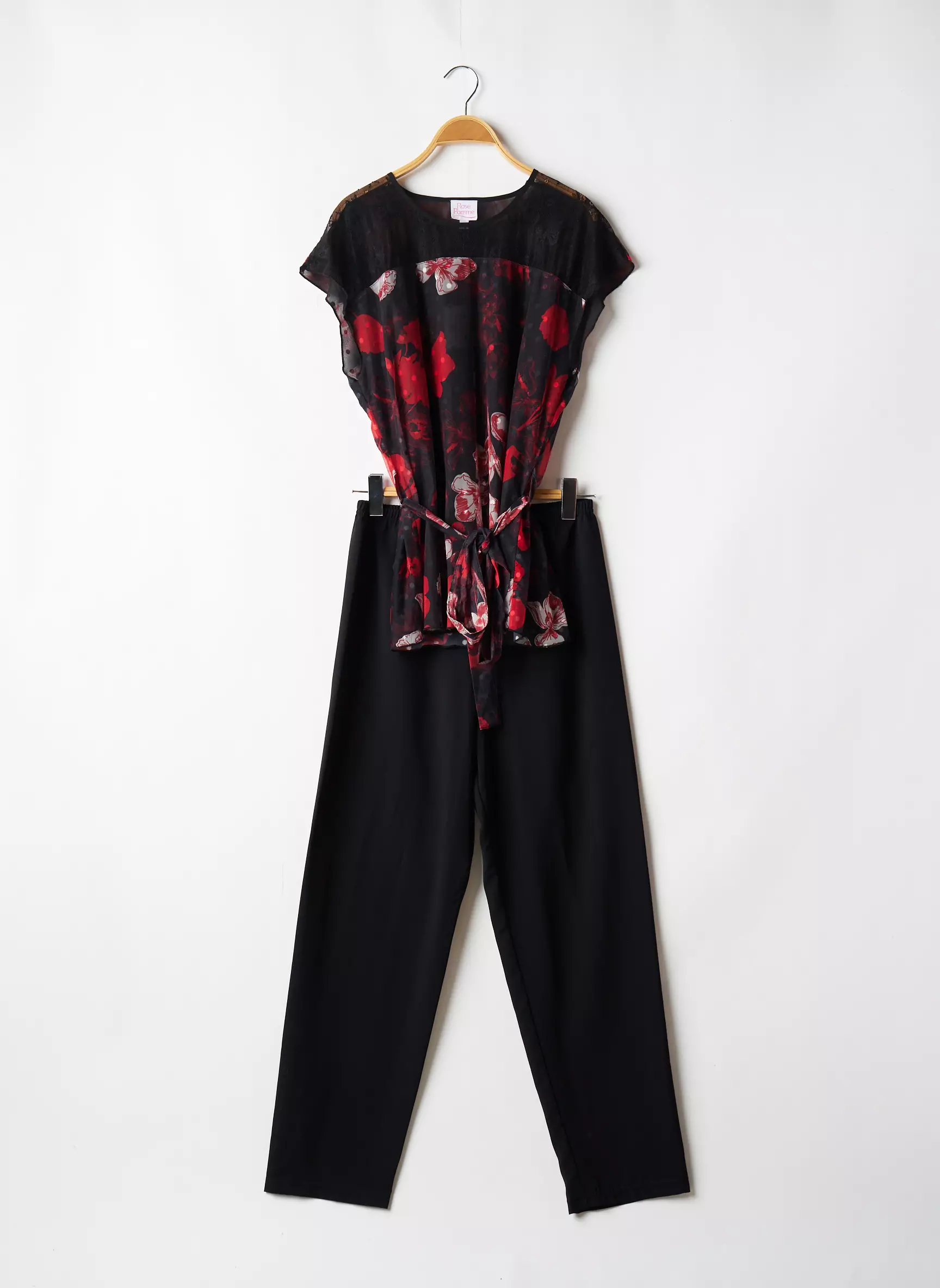 Rose Pomme Pyjamas 1 Femme couleur noir
