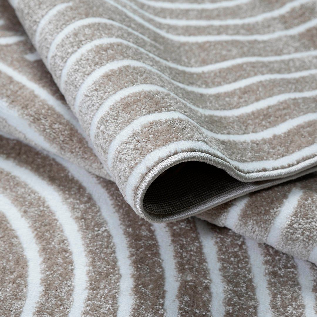 Teppich Fadel, andas, rechteckig, Höhe: 9 mm, 3D-Effekt, softer Kurzflor, pflegeleicht, leichter Glanz, Scandi-Look