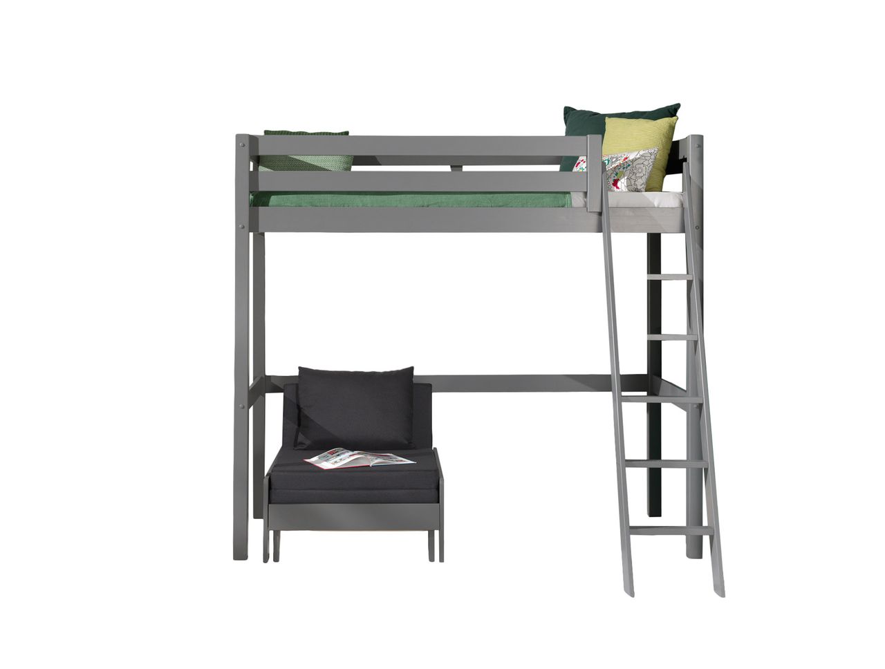 VIPACK Hochbett mit Liegefläche 90 x 200 cm inkl. Sesselbett