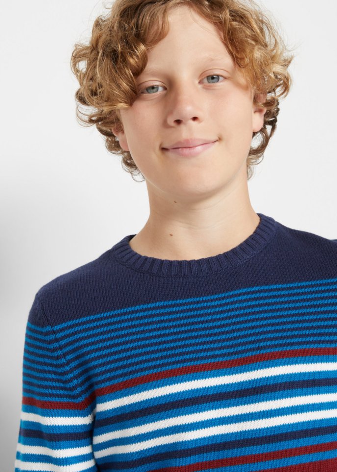 Jungen Pullover mit Streifen