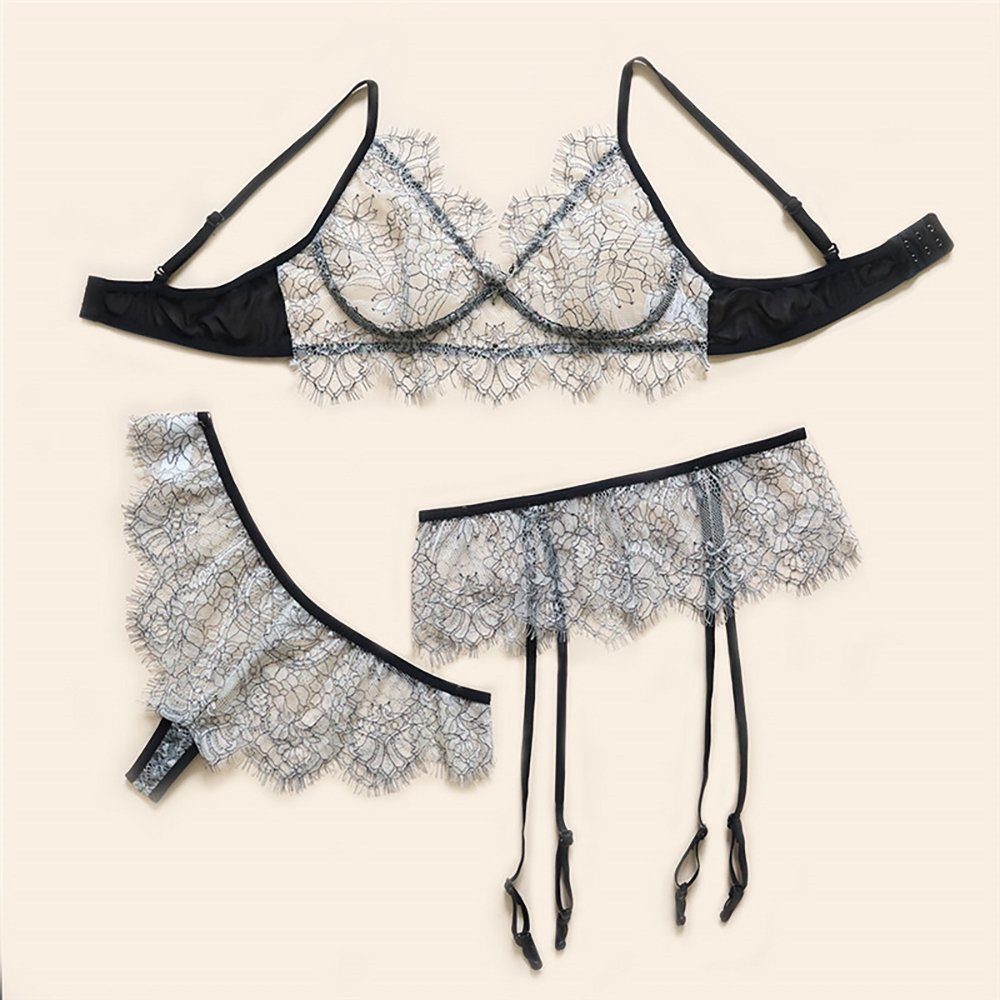 Lovolotti Body-Ouvert LO-L59 (Reizwäsche Damen Dessous Nachtwäsche sexy Babydoll) Unterwäsche Nachtkleid Spitze Durchsichtig transparent