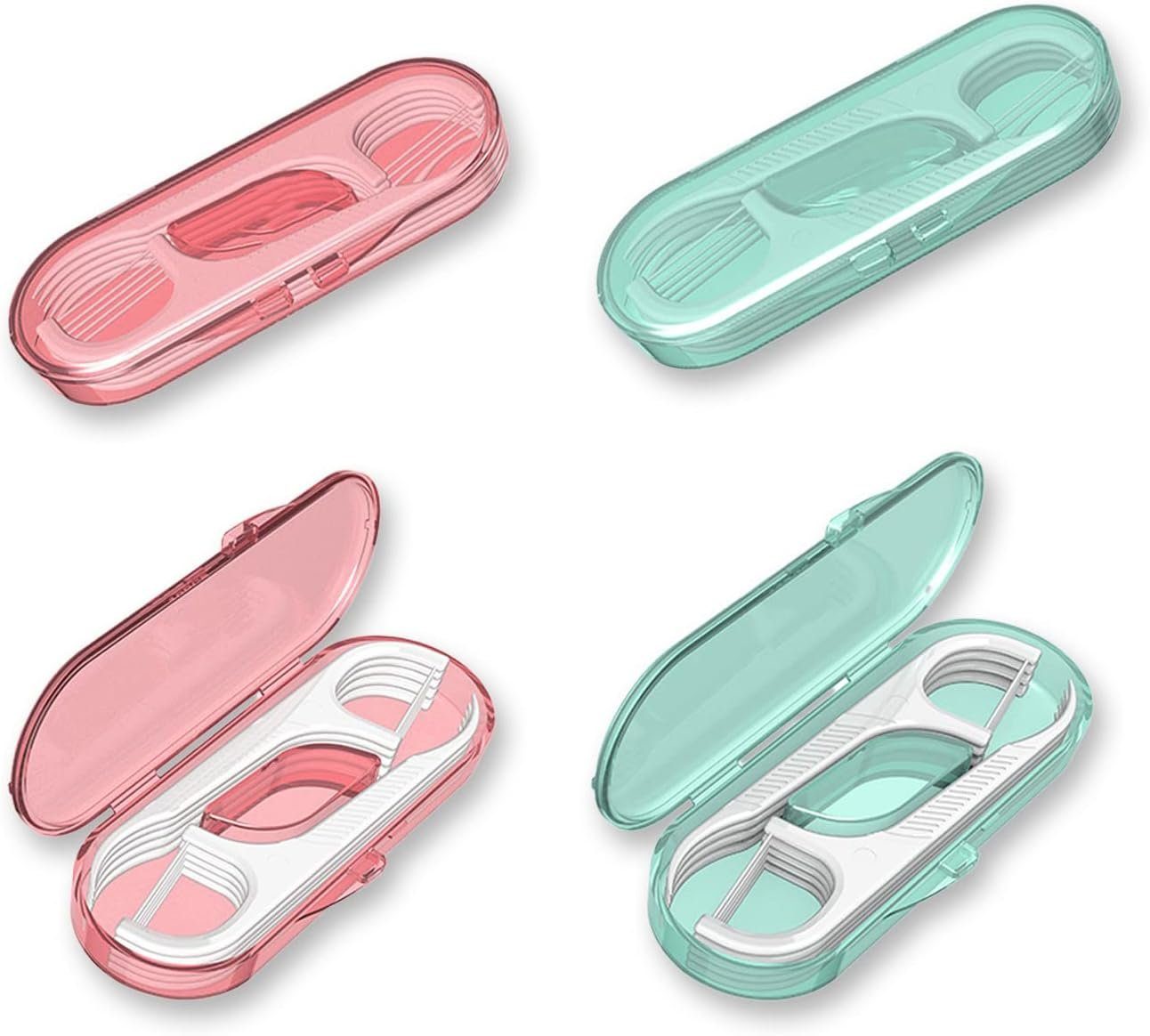 Runxizhou Zahnseide Zahnseide-Etui für Reisen, professionelle Zahnstocher, 40 Plektren, (1, 1-St)
