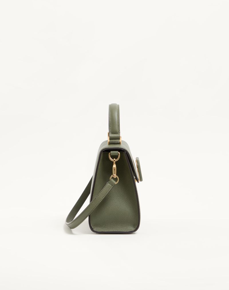 Bolsa Valentino Garavani Vsling pequena em couro de bezerro granulado.