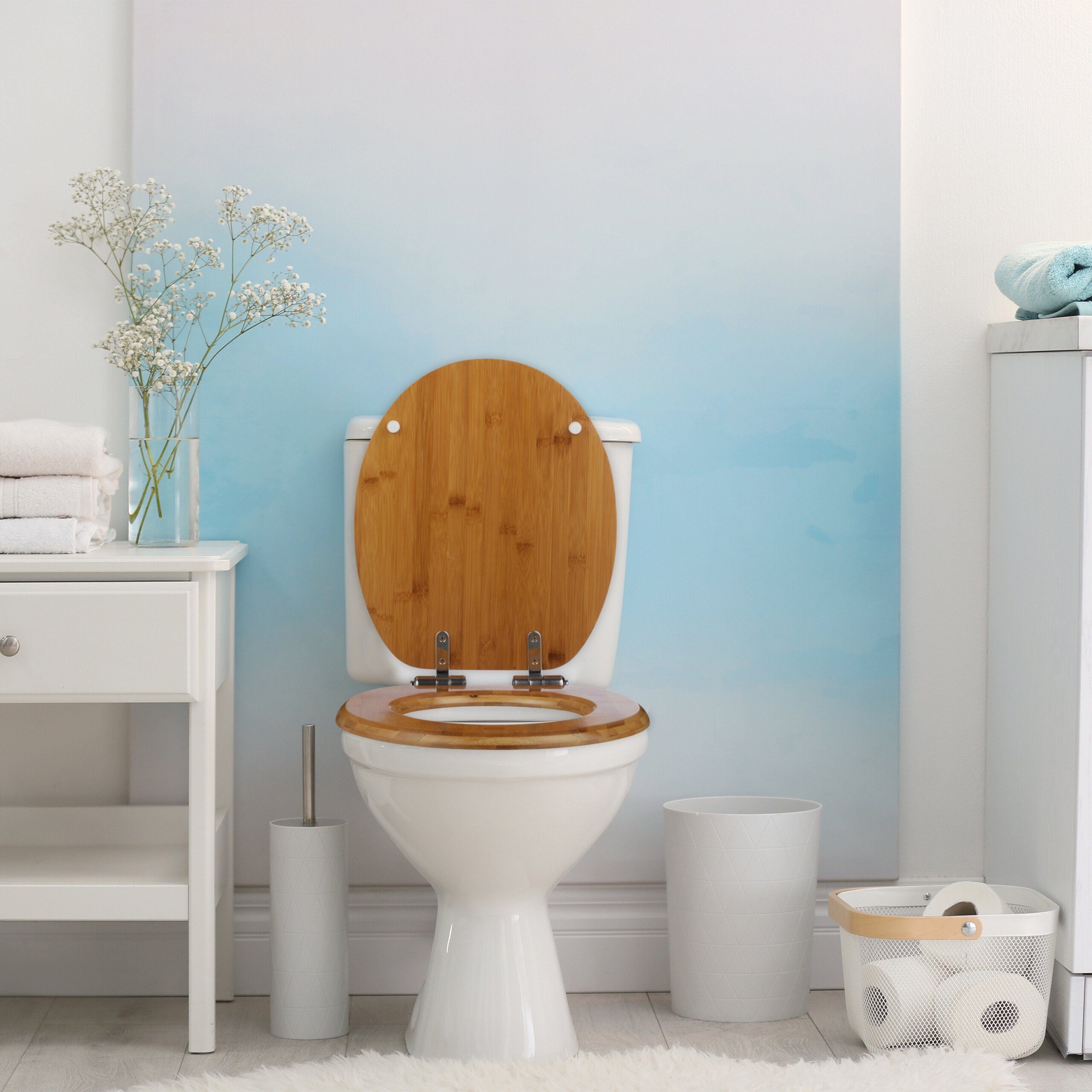 relaxdays WC-Sitz Toilettendeckel mit Absenkautomatik