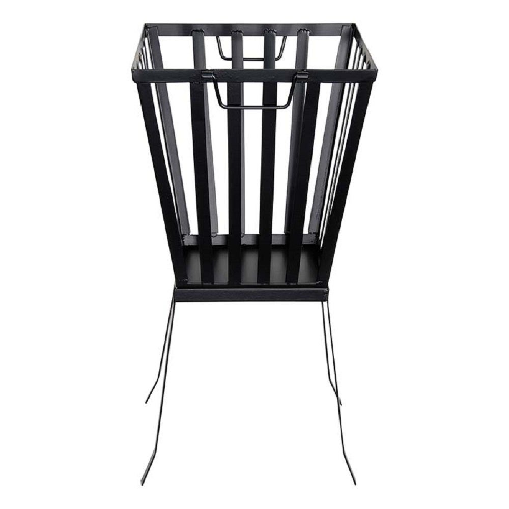 esschert design Feuerschale Bodenplatte Feuerkorb eckig quadratisch schwarz Eisen 32x32x3 cm, (Bodenplatte)