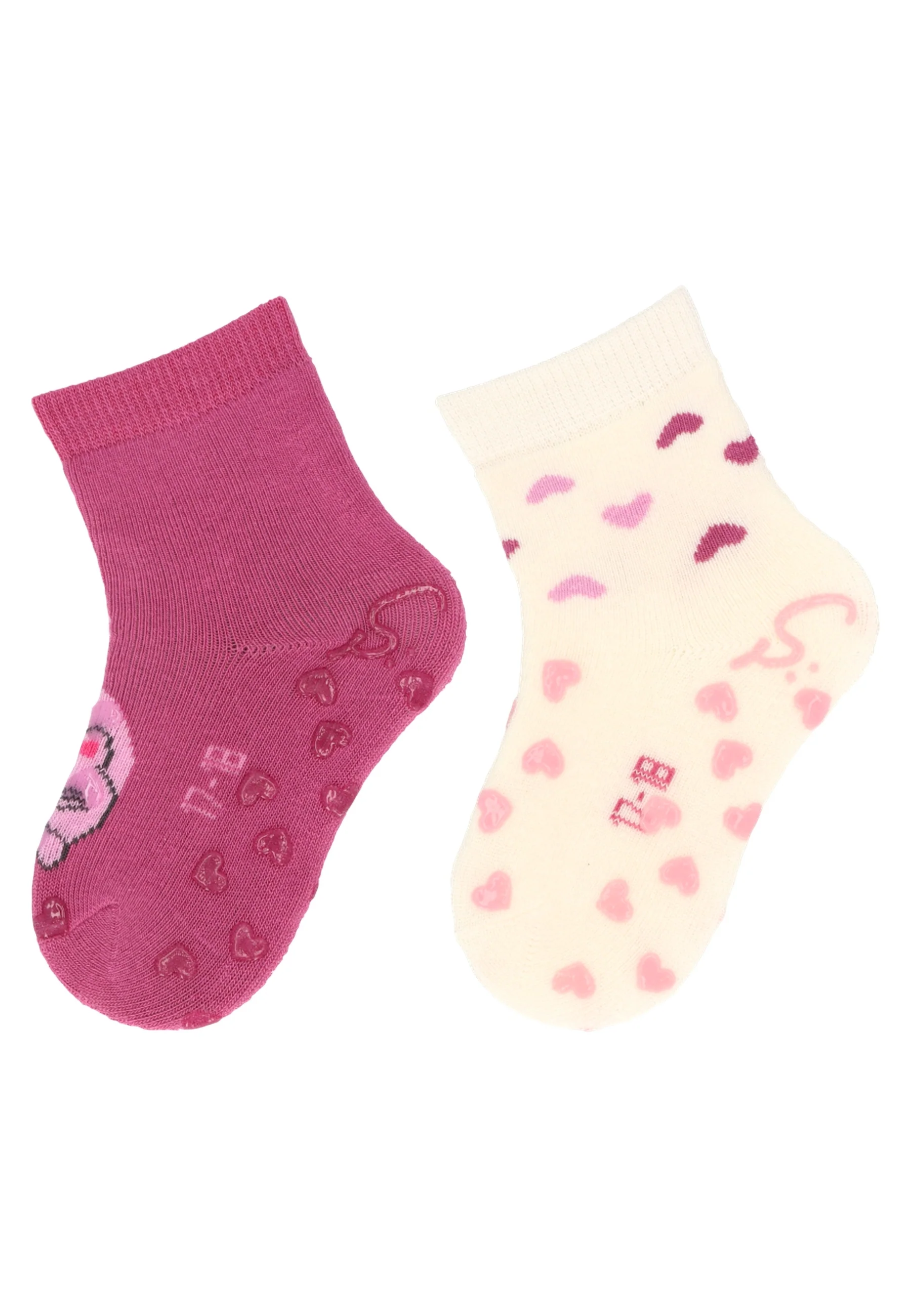 ABS Krabbelsocken im 2er Pack mit Motiv Katze
