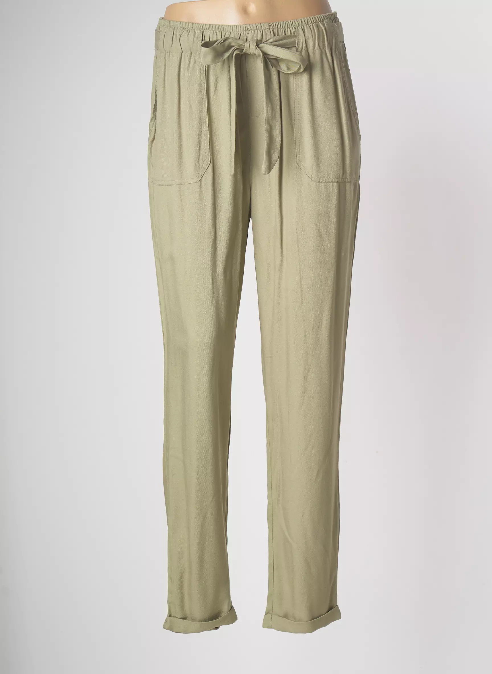 Deeluxe Pantalons Droits Femme couleur vert