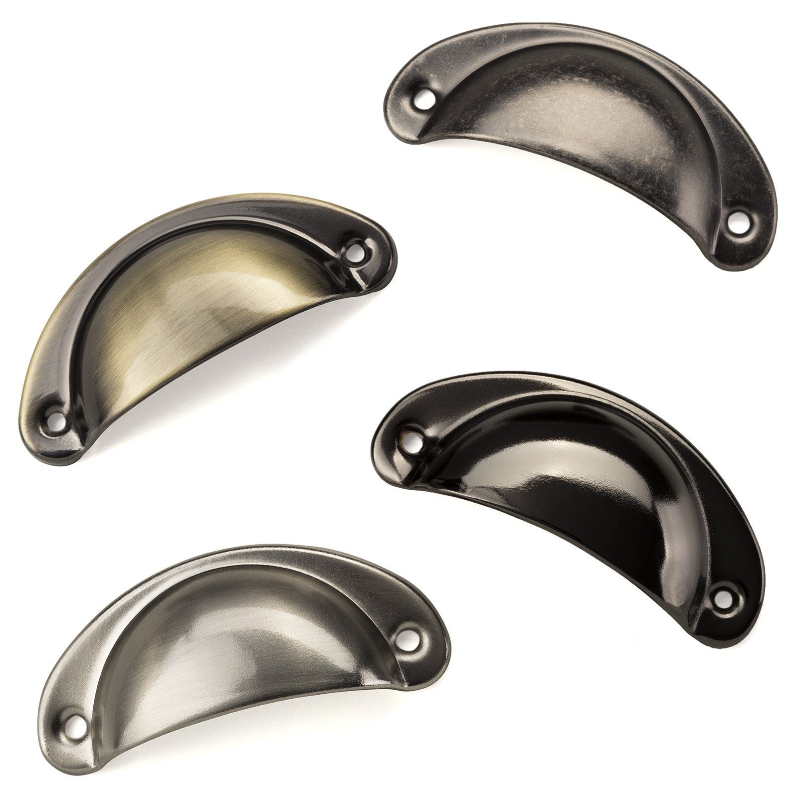 SO-TECH® Möbelgriff Muschelgriff KHEA BA 64 mm, Griff Schrankgriff Schubladengriff - incl. Schrauben