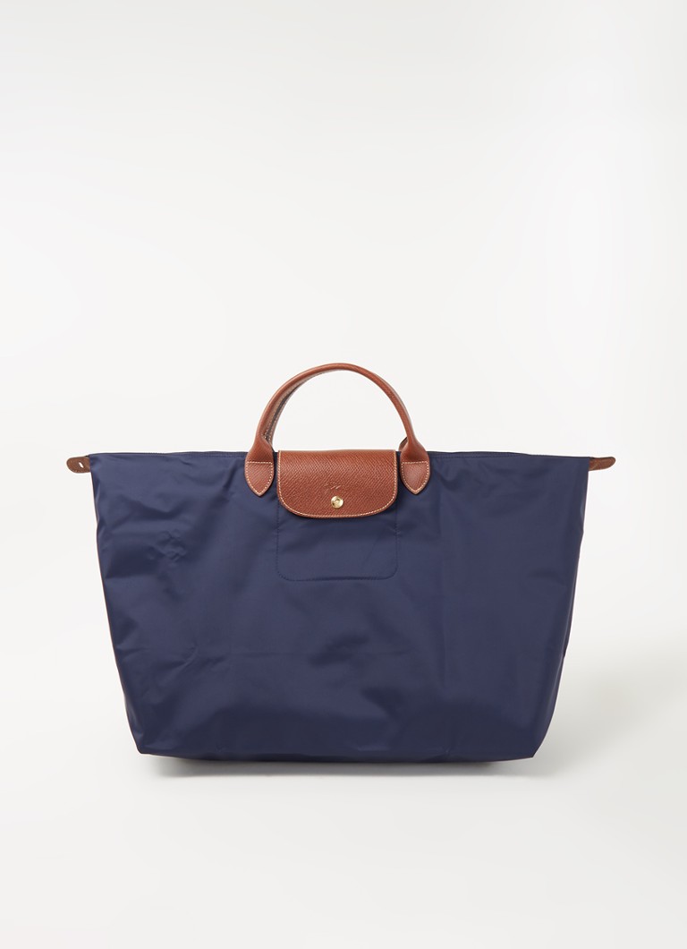 Geantă de călătorie Longchamp Le Pliage L cu detalii din piele