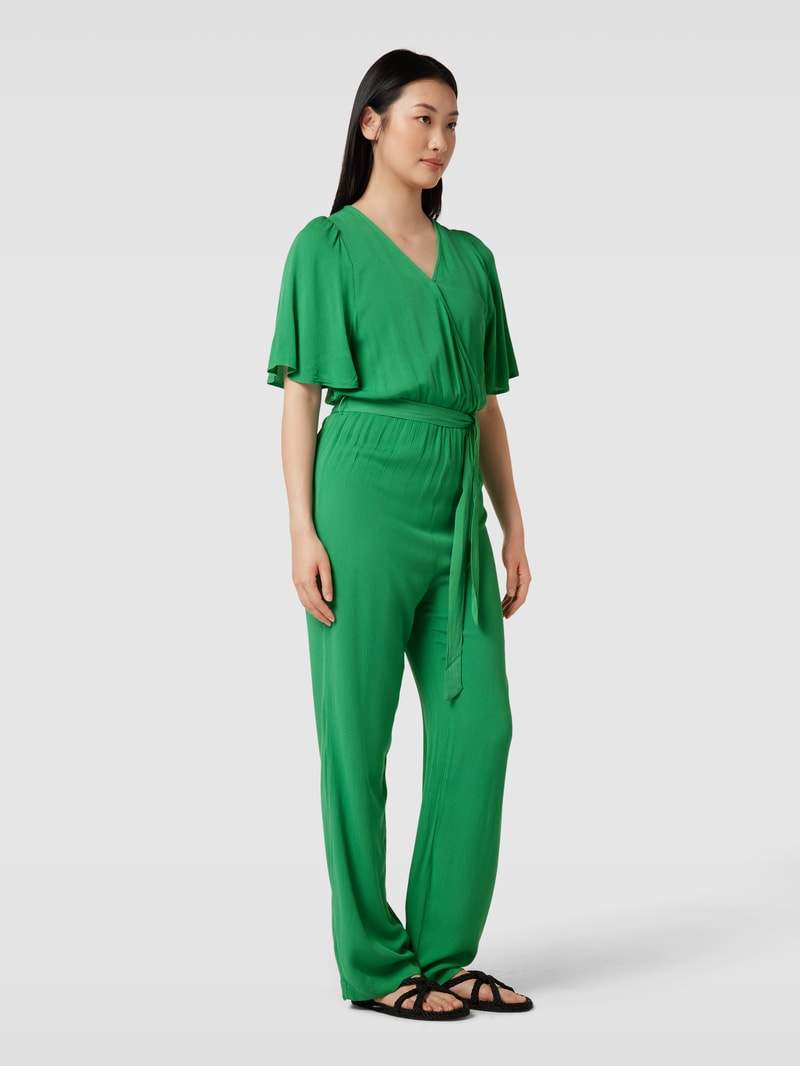 Jumpsuit mit V-Ausschnitt Modell 'Marrakech' in grün