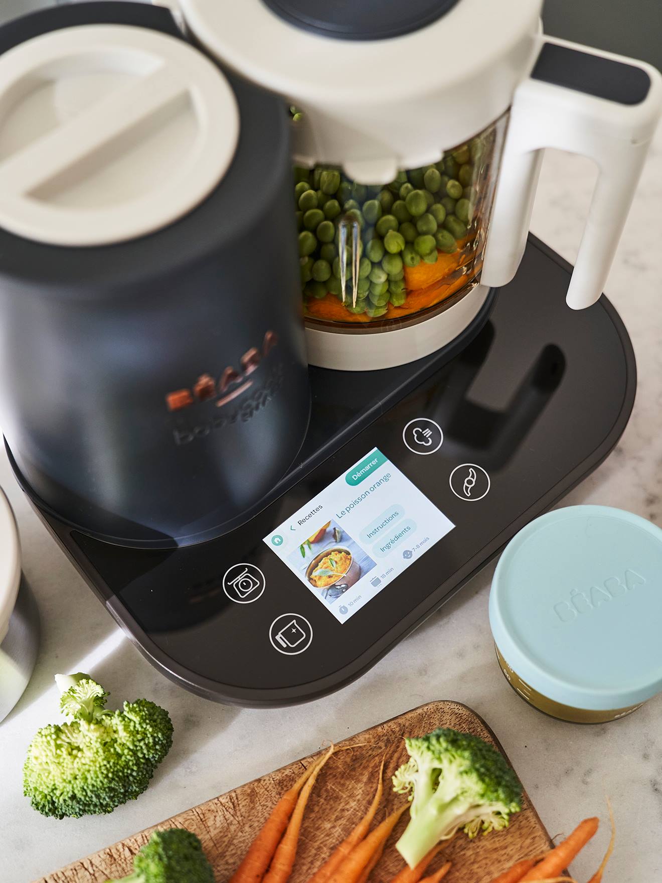 Beaba Babykostzubereiter Babycook SMART BEABA - anthrazit/weiß