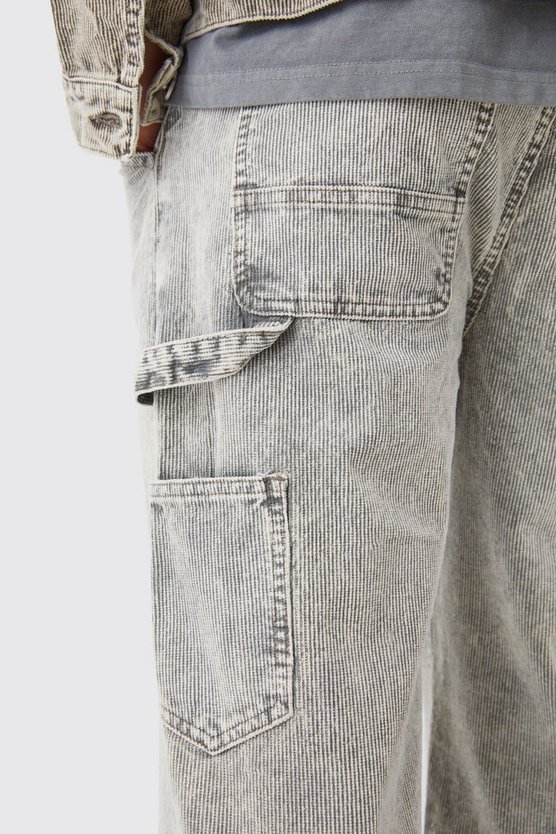 Lockere Cord-Hose mit Acid-Waschung