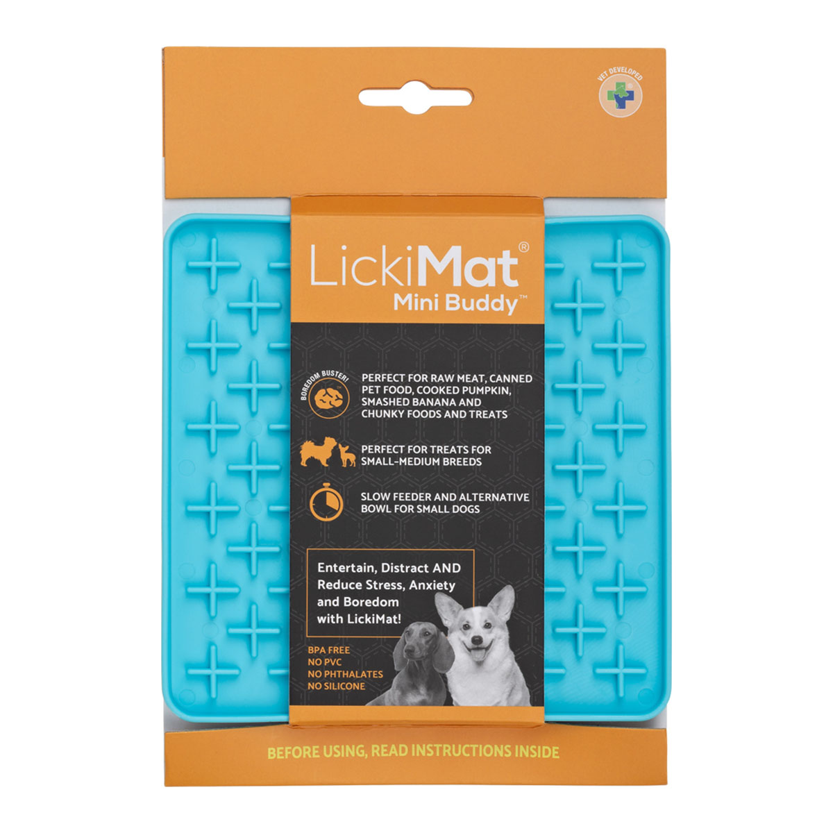 LickiMat Mini Buddy Leckmatte für kleine Hunde Türkis