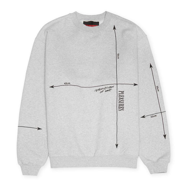 Pleasures Intersection Crewneck grey