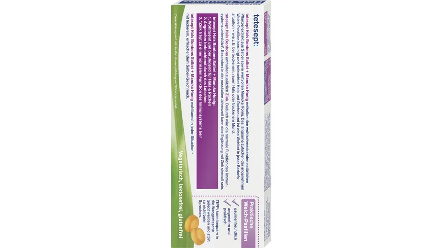 tetesept Hals Bonbons Salbei + Manuka Honig