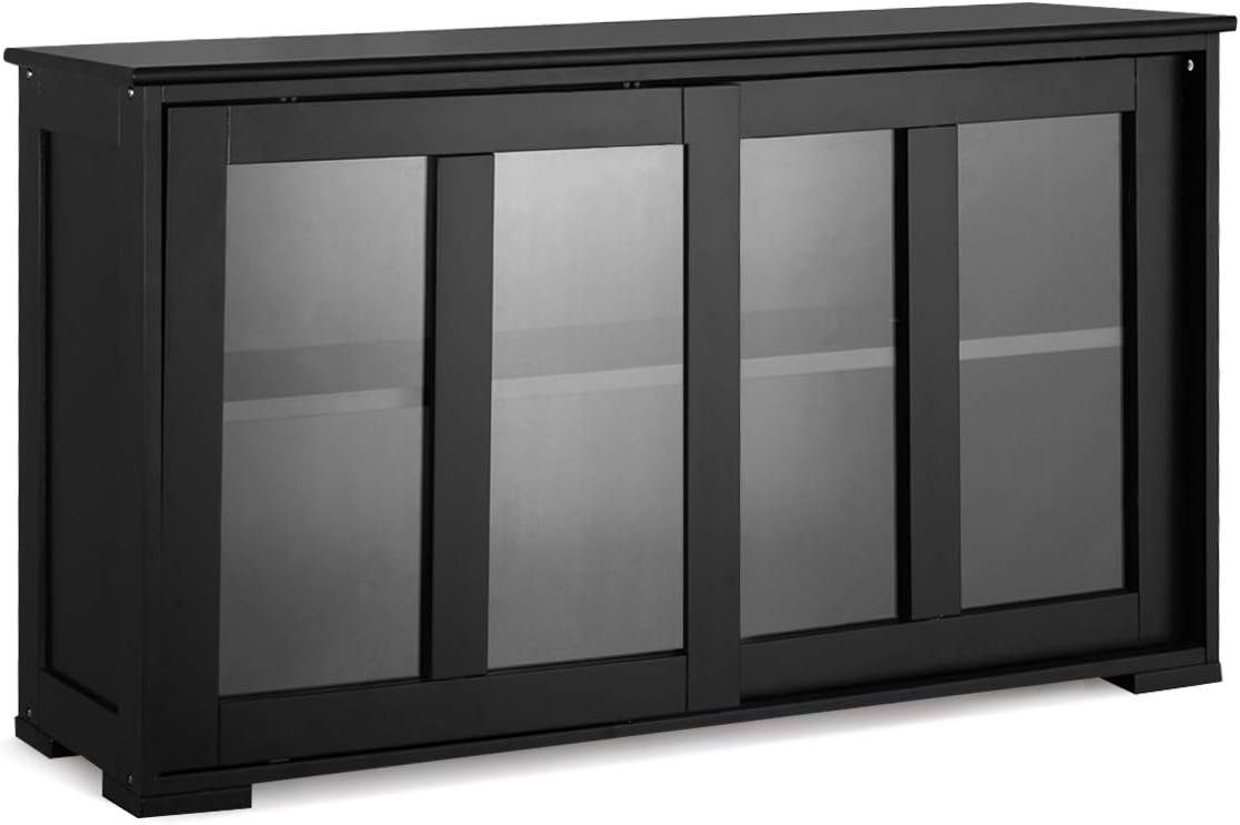 KOMFOTTEU Sideboard Küchenschrank, mit Schiebetüren