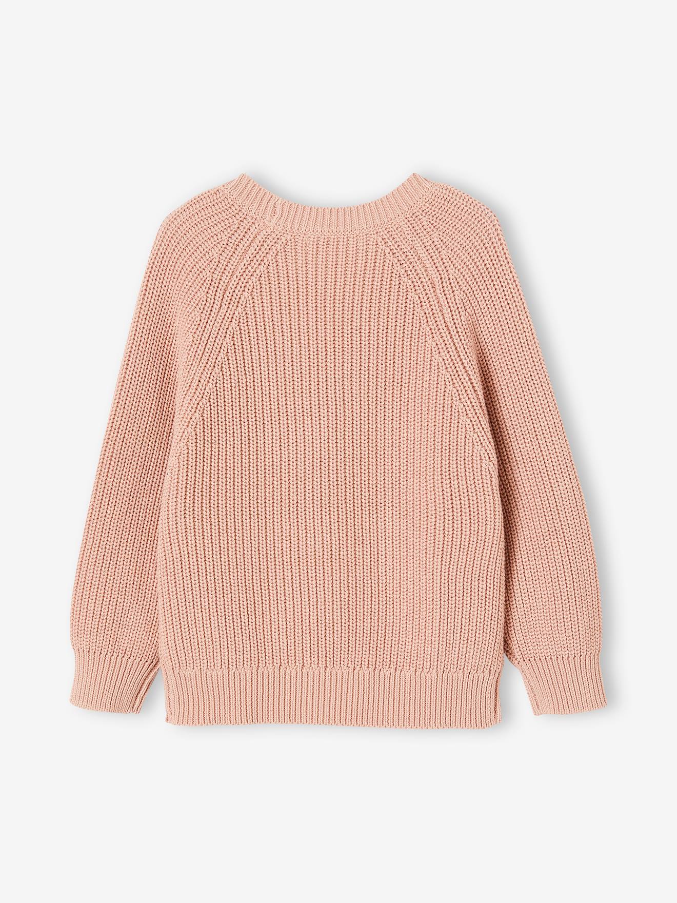 Vertbaudet Mädchen Cardigan aus Rippenstrick Oeko-Tex - altrosa