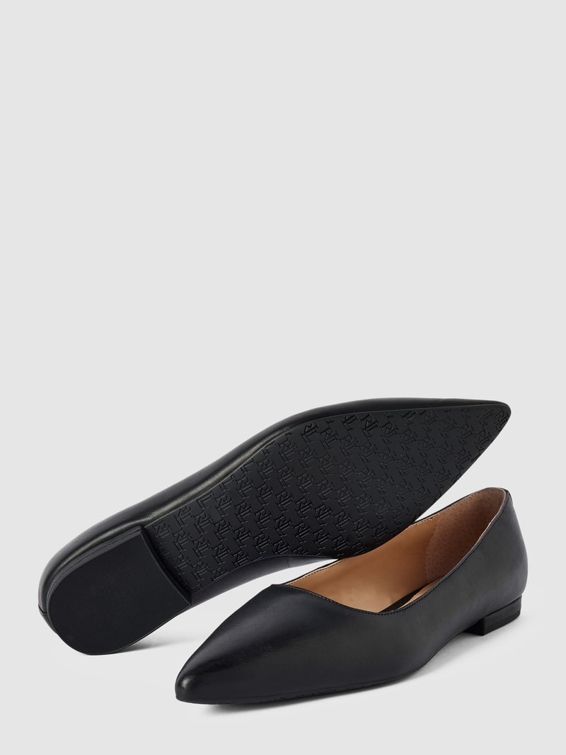 Ballerinas in spitz zulaufender Form Modell 'LONDYN' in schwarz