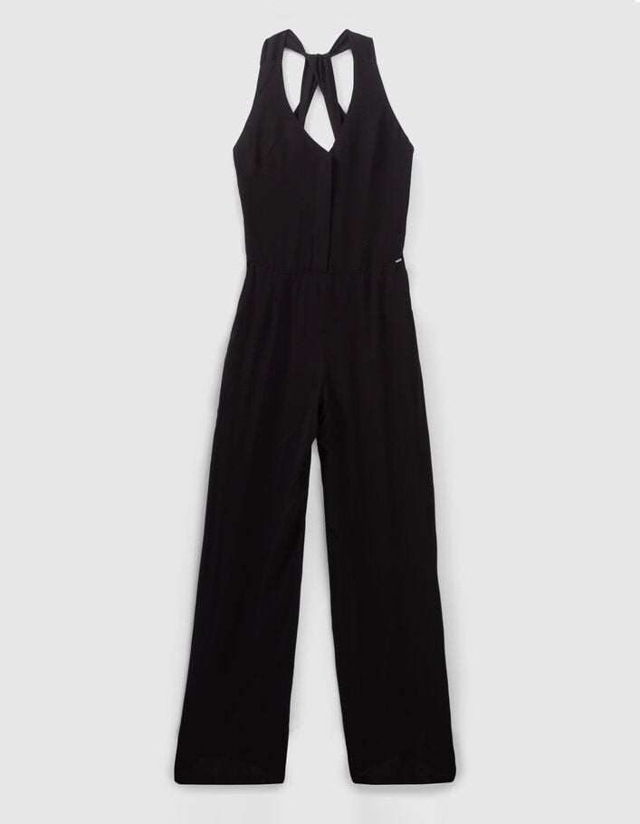 Combinaison pantalon noire dos-nu Femme