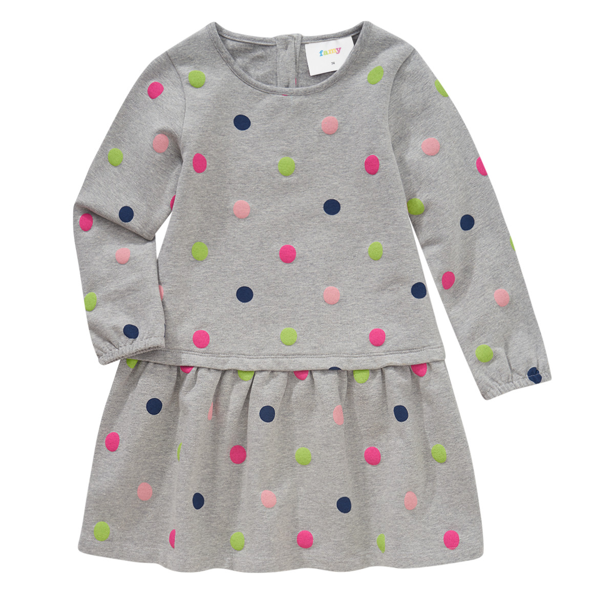 Baby Sweatkleid mit Punkten allover