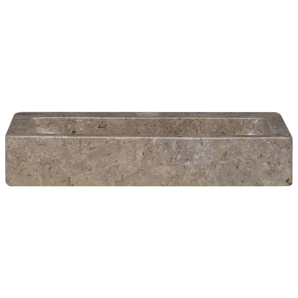 vidaXL Waschbecken Wandwaschbecken Grau 38x24x6,5 cm Marmor