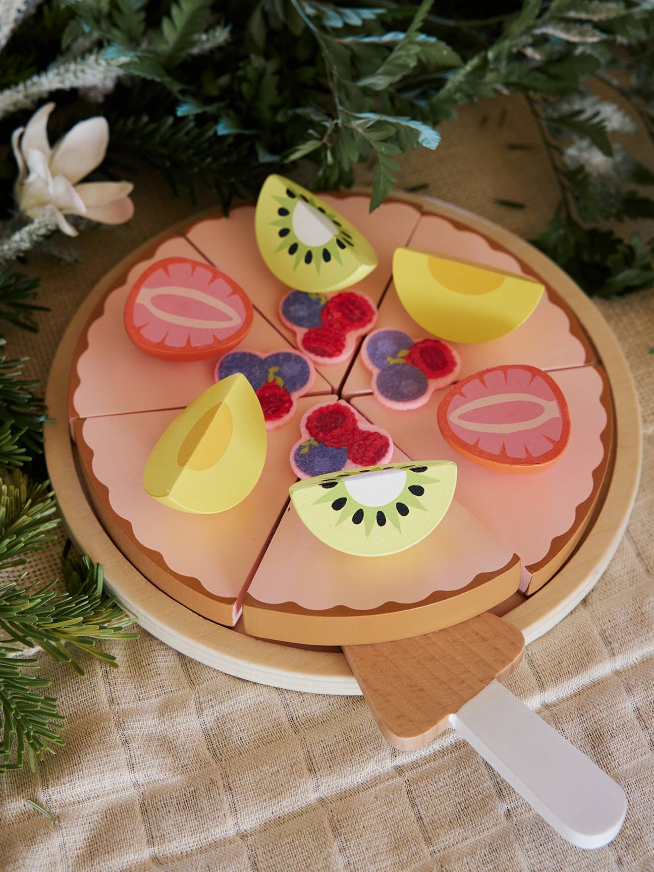 Vertbaudet Kinder Früchte-Tarte aus Holz FSC - gelb