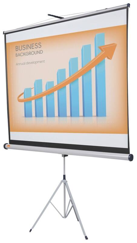 Nobo Flexible Projektionsleinwand 1902396 Mit Dreibeinstativ Format 4:3 175 x 132,5 cm