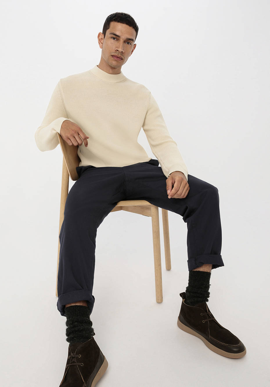 Pullover aus Bio-Merino und Bio-Baumwolle