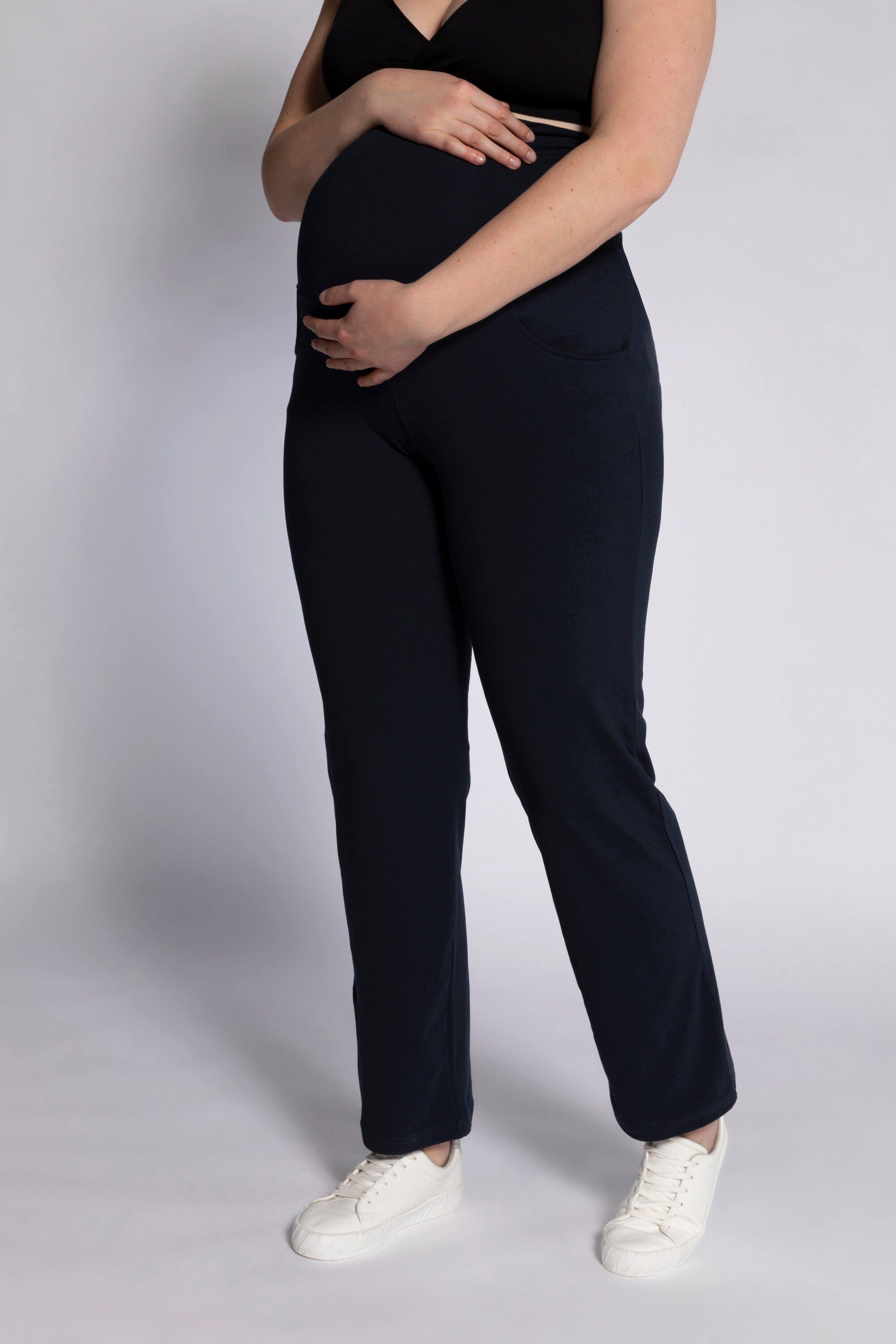 Ulla Popken Stretch-Umstandshose Bellieva-Jerseyhose gerade Passform Biobaumwolle