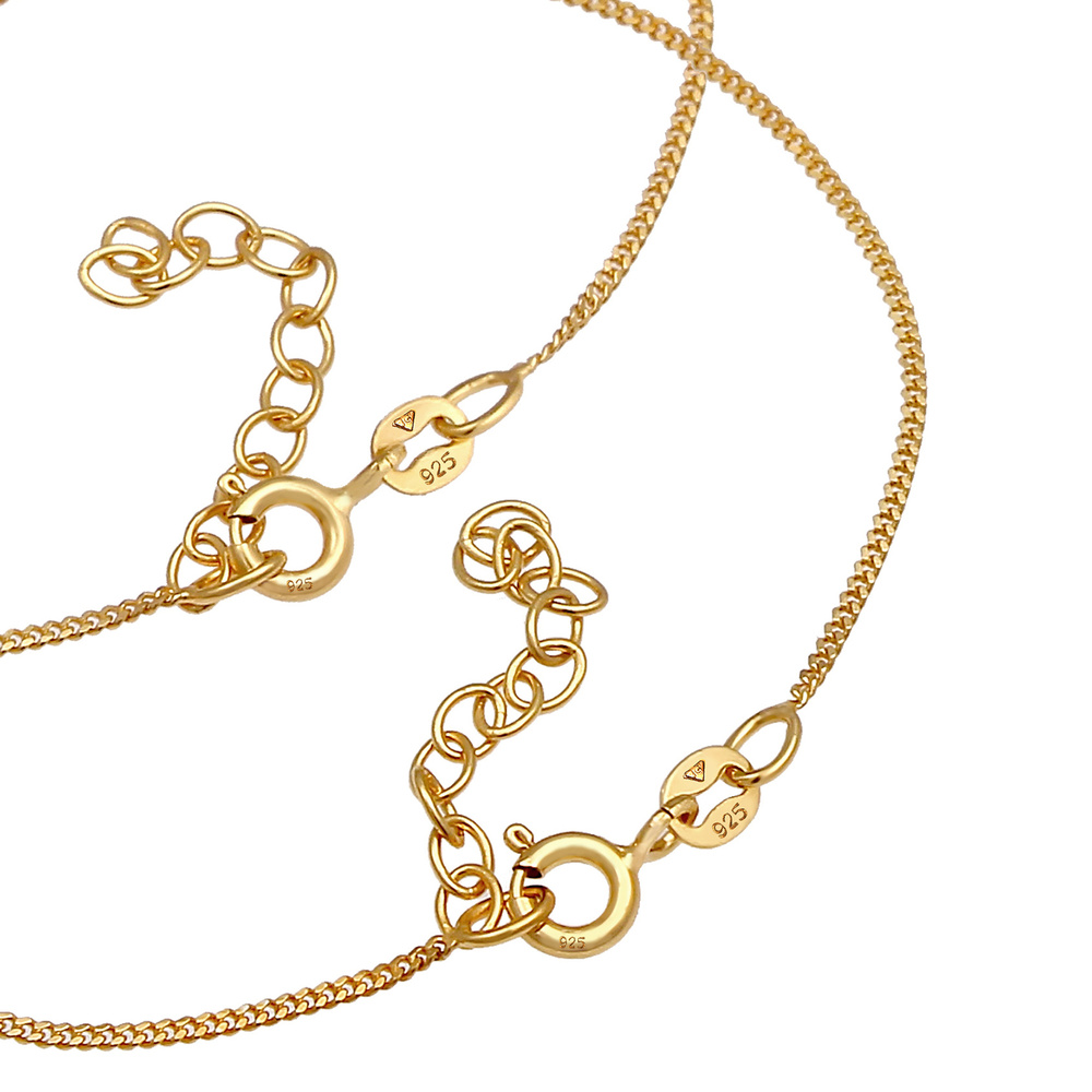Elli Elli Bracelet Cercle de plaquettes pour dames - Tendance Geo Look Basic en argent Bracelet