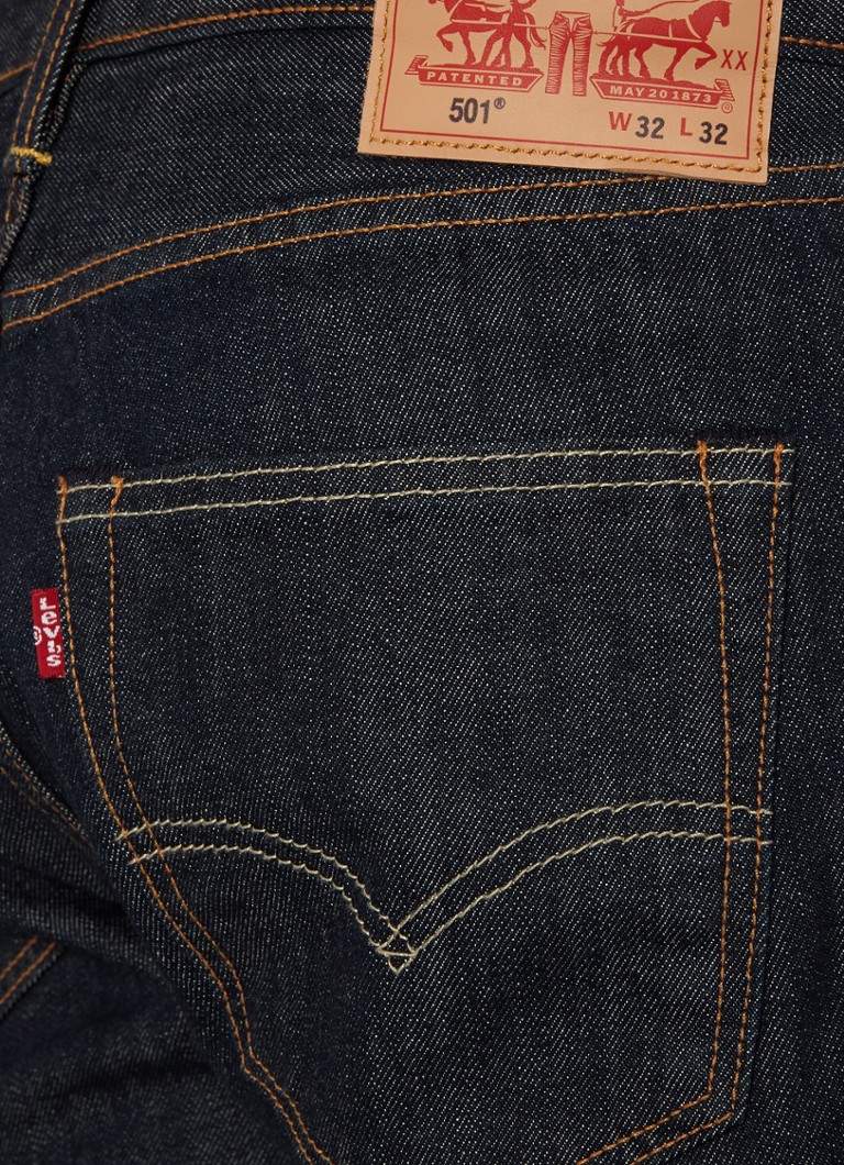 Blugi Levi's 501, talie medie, croială dreaptă, nuanță închisă