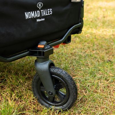 Nomad Tales Spirit Bike Trailer, ebony / tangerine