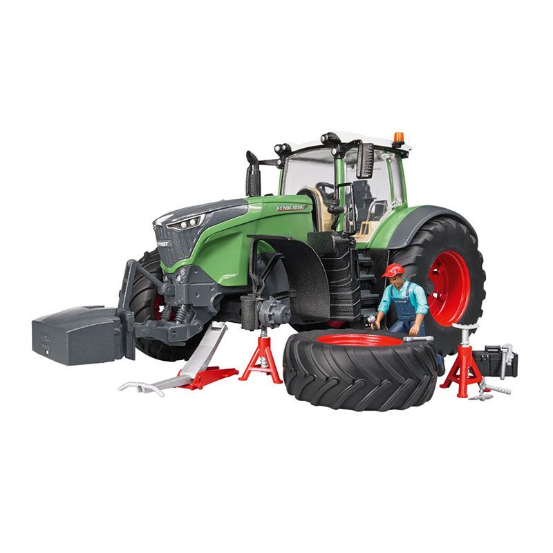 Fendt 1050 Vario mit Mechaniker und Werkstattausrüstung