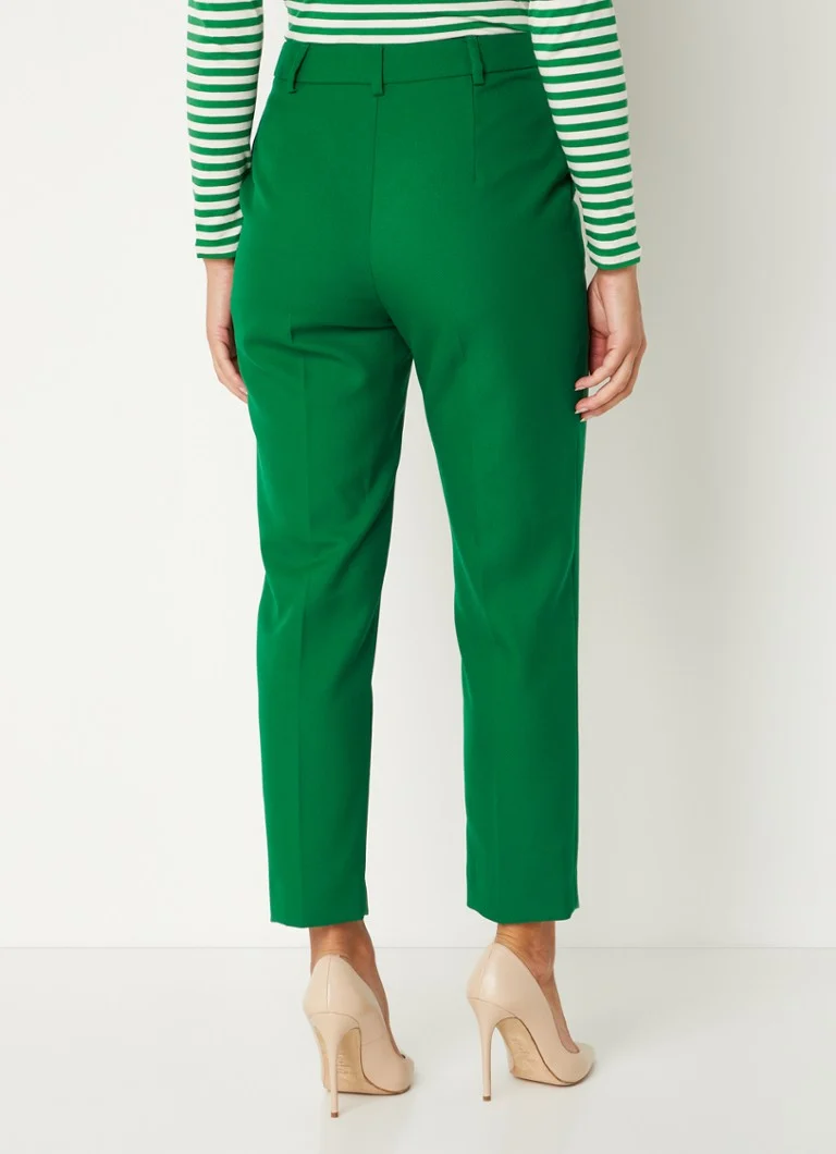 Pantaloni chino cropped LKBennett Mariner, a vita medio-alta e gamba affusolata con piega stirata