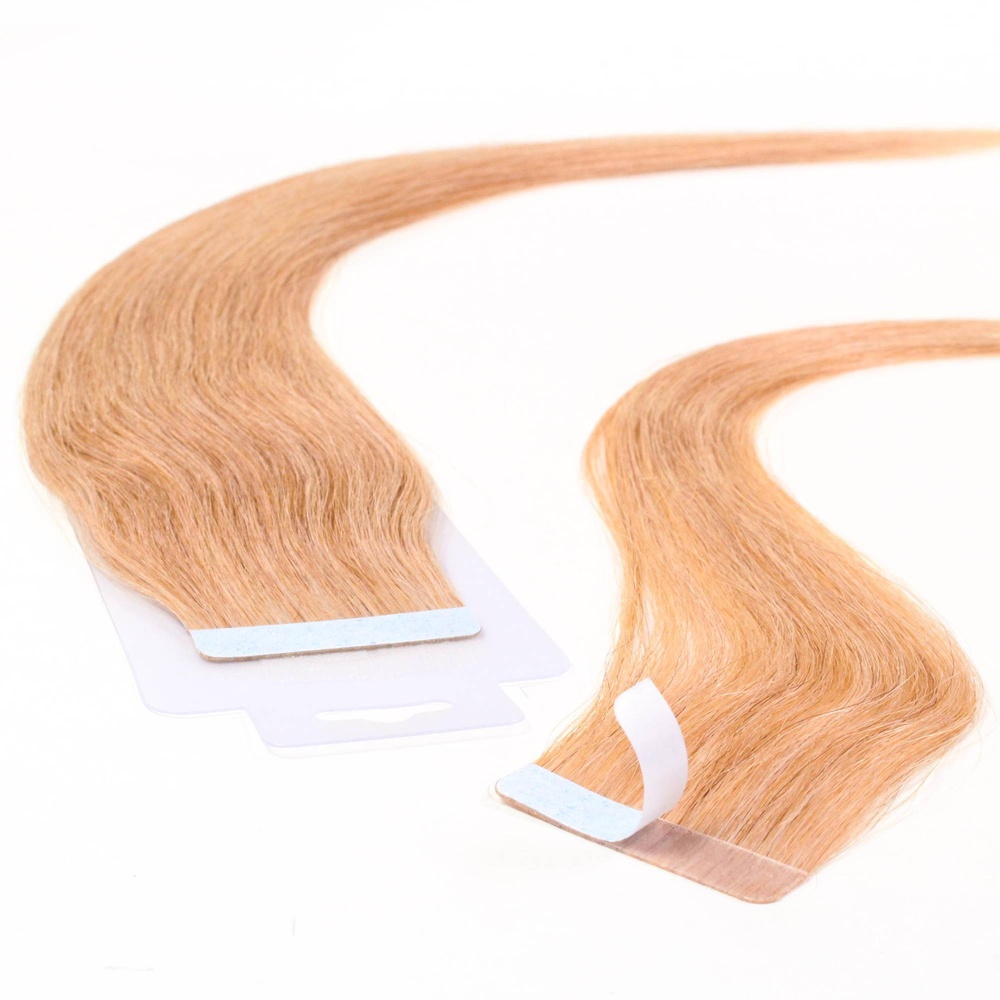 hair2heart Extensions adhésives cheveux naturels #27 Blond doré foncé extensions