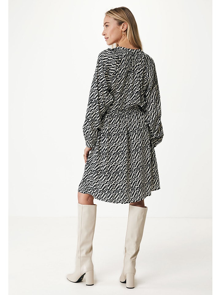 Mexx Kleid in Schwarz/ Weiß günstig kaufen