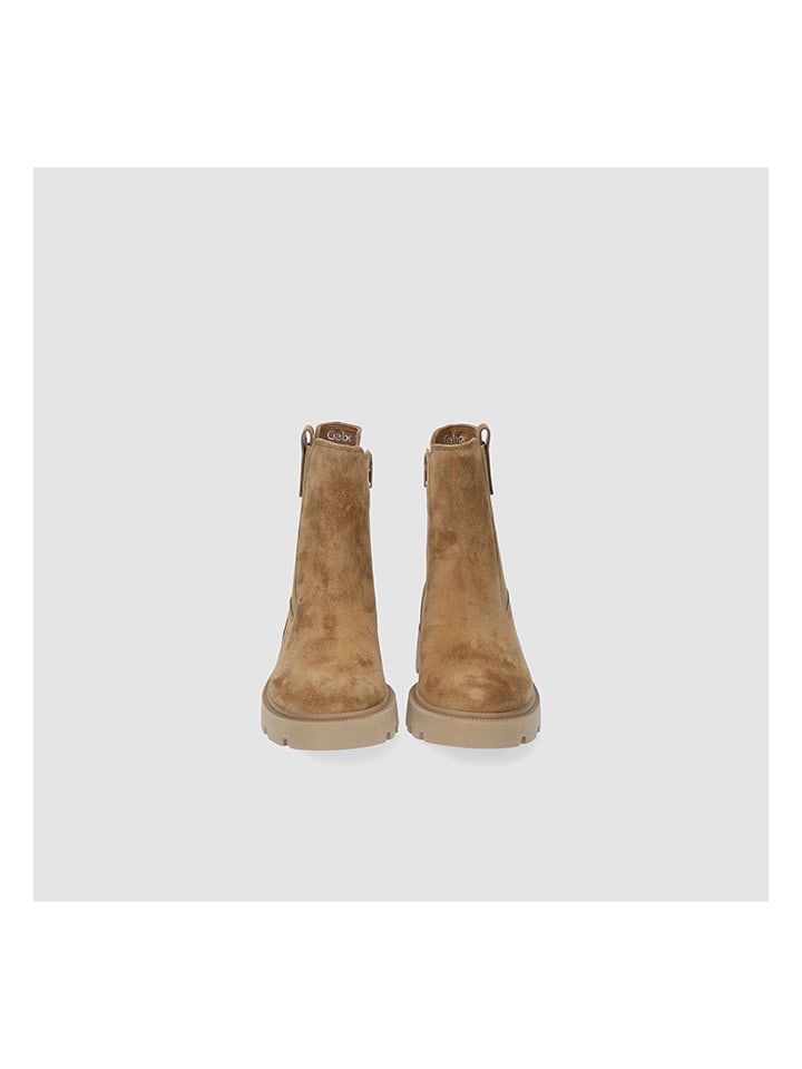 Gabor Leder-Chelsea-Boots in Hellbraun günstig kaufen