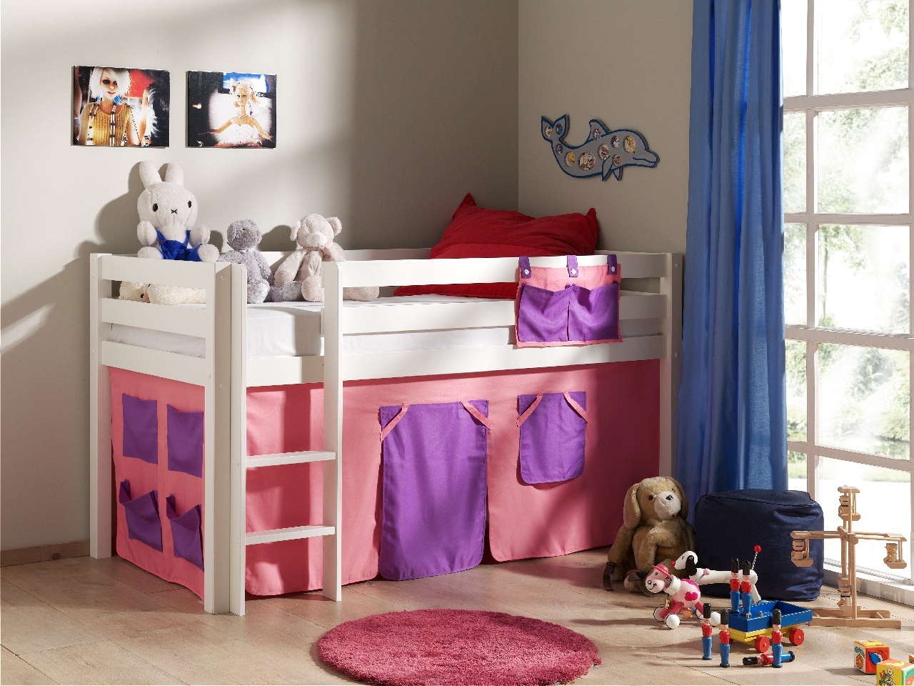 VIPACK Spielbett Pino mit Textilset 