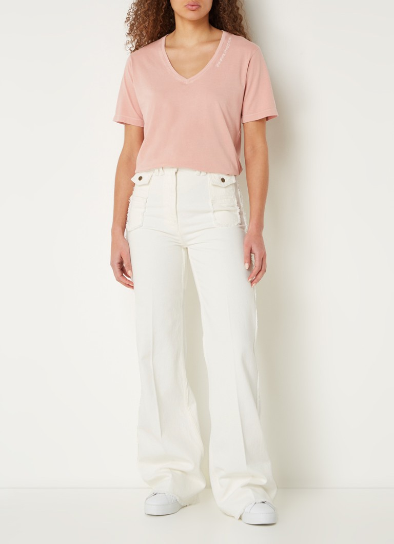 Jeans a vita alta con gamba larga e lavaggio colorato di Gerard Darel.