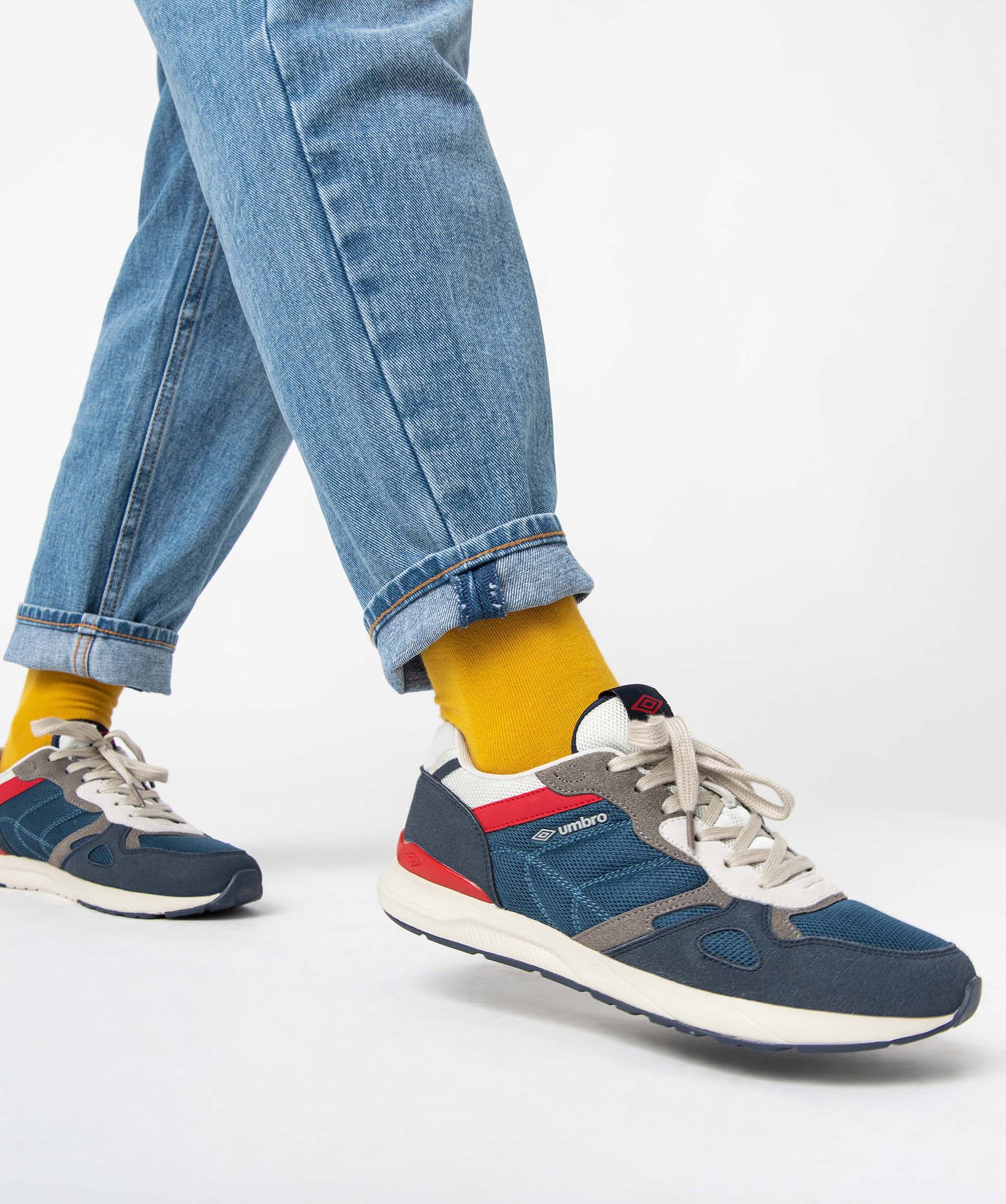 Baskets homme jogger multimatières à lacets - Umbro marine | GEMO