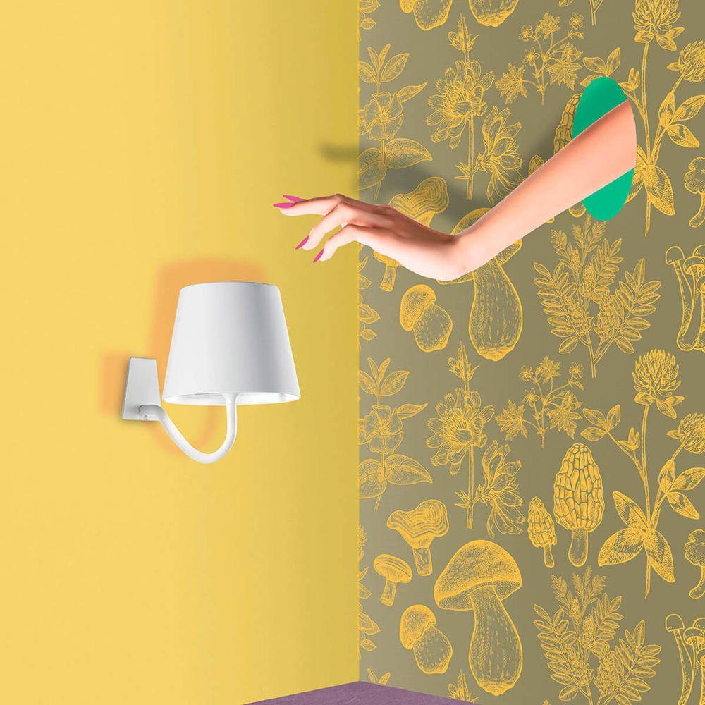 Zafferano LED Wandleuchte LED Akku Wandleuchte Poldina in Weiß 2,2W 188lm IP54, keine Angabe, Leuchtmittel enthalten: Ja, fest verbaut, LED, warmweiss, Wandleuchte, Wandlampe, Wandlicht