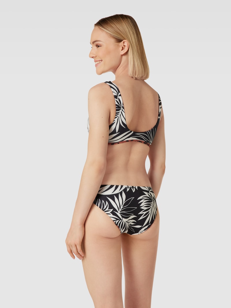 Bikini-Oberteil mit Allover-Muster in offwhite